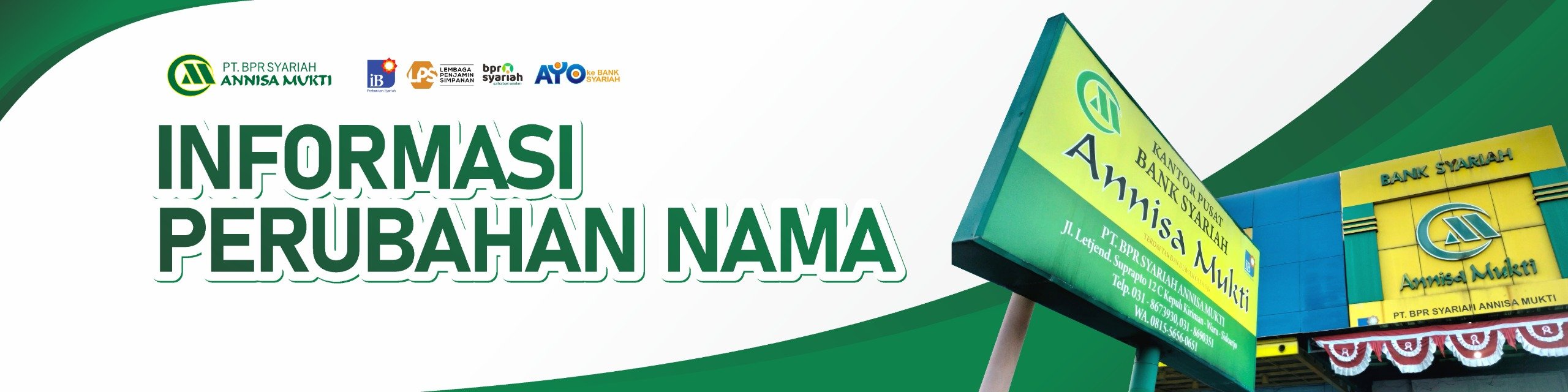 PERUBAHAN NAMA BANK PEMBIAYAAN MENJADI BANK PEREKONOMIAN